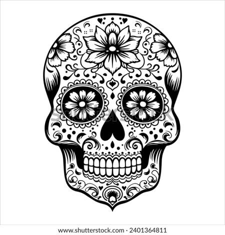 Sugar Skull Calavera Vector Illustration