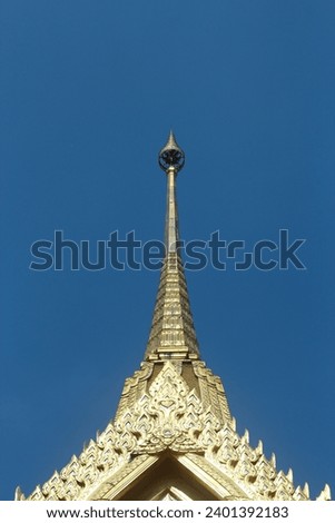 Tip of Wat Traimit Withayaram Worawihan (Golden Buddha) building at Bangkok Thailand
