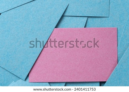 blue and pink message card