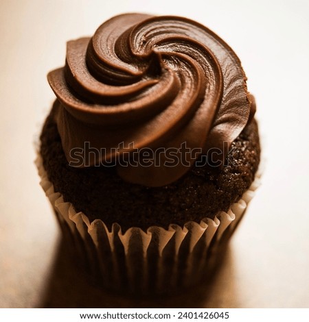 Picture of a moist chocolate cupcake 