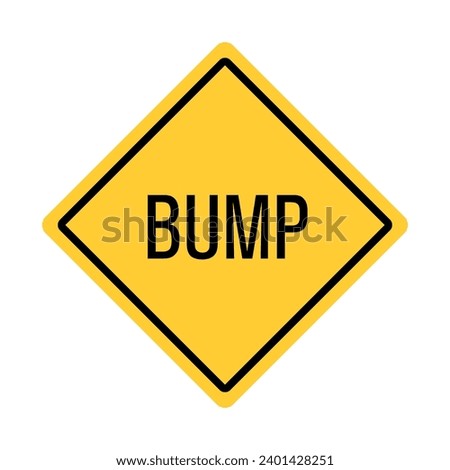 Yellow Black Box Rectangle Bump Road Sign Traffic Warning Regulatory Sign Signage Vector EPS PNG Transparent No Background Clip Art 
