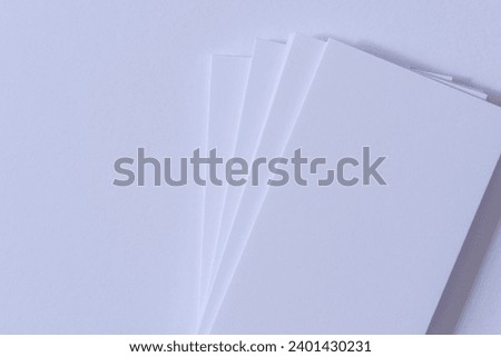 Blank white cards lined up