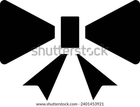 Bow single vector line icon