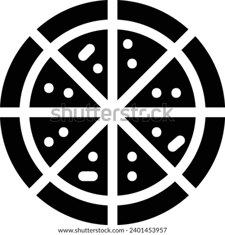 Pizza single vector line icon