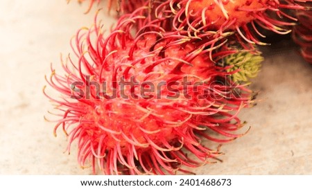 Rambutan fruit is a tropical fruit with a sweet and fresh taste. healthy food