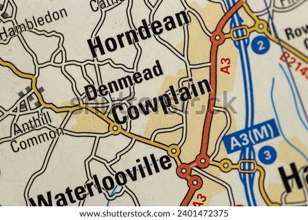 Cowplain near Southampton in Hampshire, England, UK atlas map town name