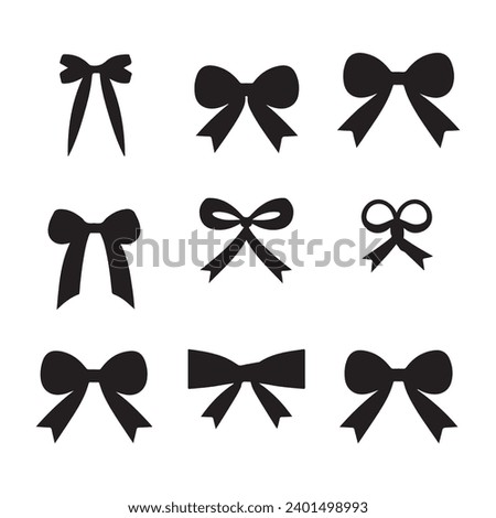 A black silhouette Cancer symbols set.