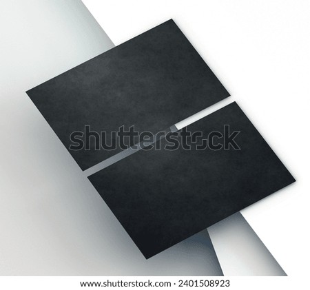 blank corporate stationery black business card paper. Resolution and high quality beautiful photo