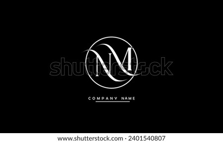 NM, MN Abstract Letters Logo Monogram
