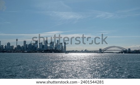 The Sydney Skyline on a Sunny Afternoon from the Pacific Ocean