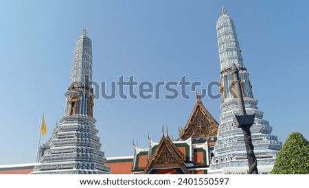 temple at bangkok thailand background sky blue travels 