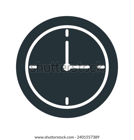 Clock icon vector on trendy design