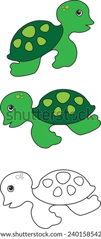 A sea turtle vector design is versatile, suitable for aquatic branding, fishing-related promotions, educational materials, and vibrant ocean-themed graphics. Coloring