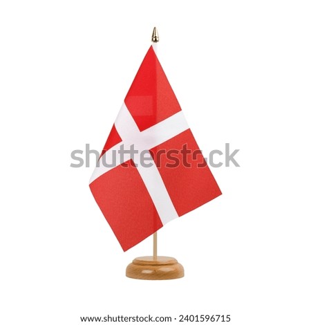 Savoy Flag, small wooden savoyard table flag, isolated on white background