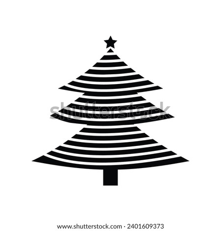 Vector christmas trees silfouette xmas simple shapes vector new year tree icon.