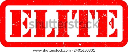Red Elite Rubber Stamp Grunge Texture Label Badge Sticker Vector EPS PNG Transparent No Background Clip Art Vector EPS PNG 