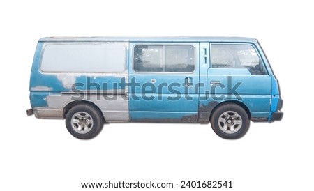 Vintage Van, Classic Retro Vehicle Isolated in Iconic Historic Style