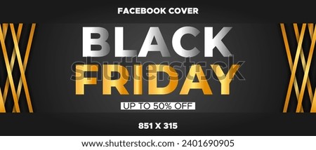  Black Friday Facebook cover and web banner template.