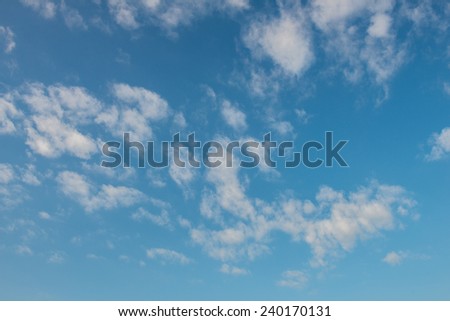 blue sky with little clouds