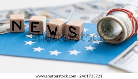 Information concept with letters of the alphabet forming the word news