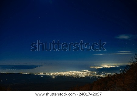 Night view from the 5th station of Mt. Fuji (Fujinomiya City, Shizuoka Prefecture) Royalty-Free Stock Photo #2401742057