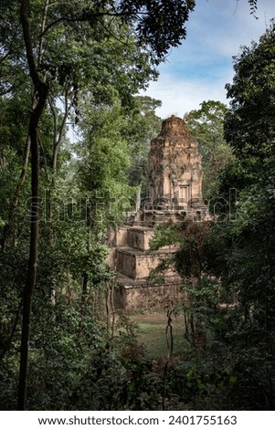 Picture showing a picture of a temple in Angkor in Cambodia
