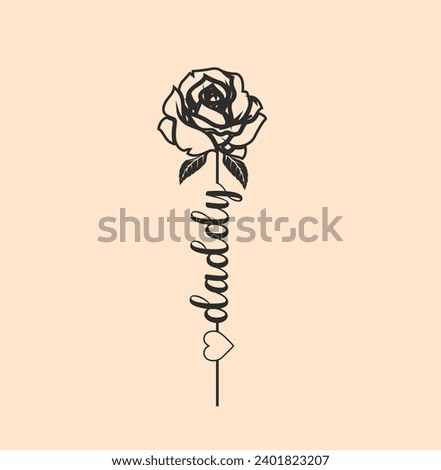 Rose Flower Sublimation Vector Illustrator Design 