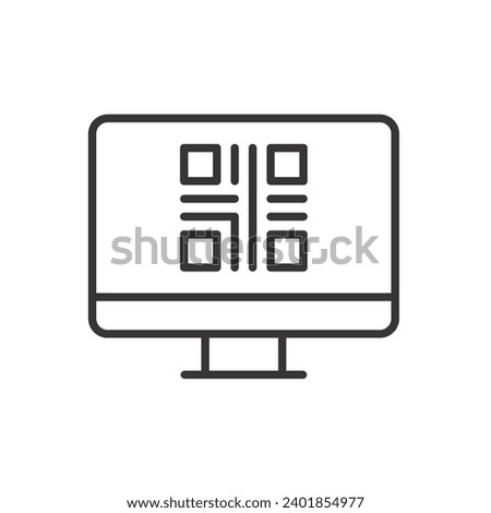 Qr Code Computer Icon Sign Symbol