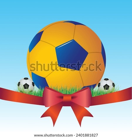 Football sport vector illustration to advertise the competition.