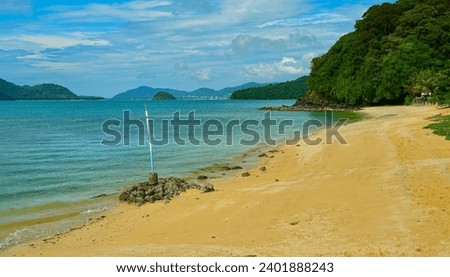 An stunning and clear image on cape panwa  beach,phuket