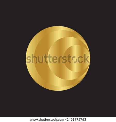 Golden color shapes and vector 