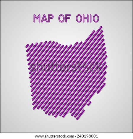 map of Ohio. Transparency effects used. 