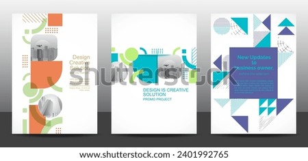 Template vector design set  for Brochure, AnnualReport, Corporate Presentation, Portfolio, Flyer, layout modern, posters collection Eps10