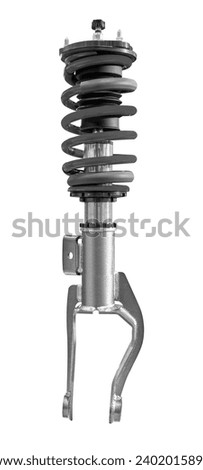 Front shock absorber car isolated on white background with clipping path Royalty-Free Stock Photo #2402015891