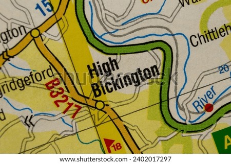 High Bickington, Devon, England, United Kingdom an atlas local map town and district plan name