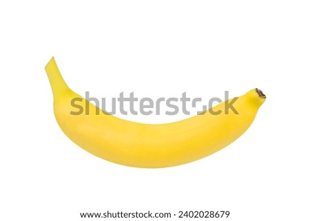 1 yellow banana. white background