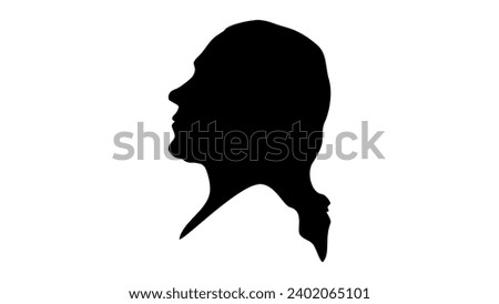  John Paul Jones, black isolated silhouette