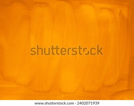 Close up texture orange color paint brush background. Painted wall with traces of brushes. Royalty-Free Stock Photo #2402071939