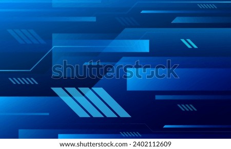 Abstract blue tech background. Dynamic shapes composition. Vector illustration