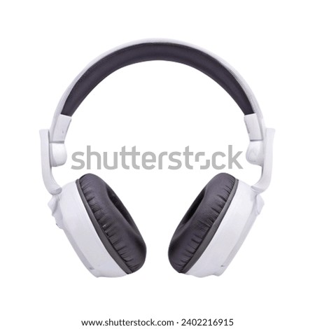 Photo of headphone in isolated white background