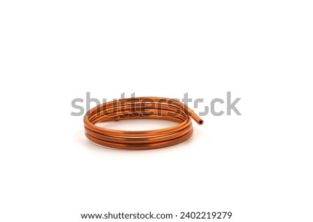 Capillary Tube in Air conditioning on the white background