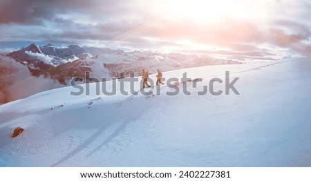 This picture contains beautiful scenes in a winter atmosphere