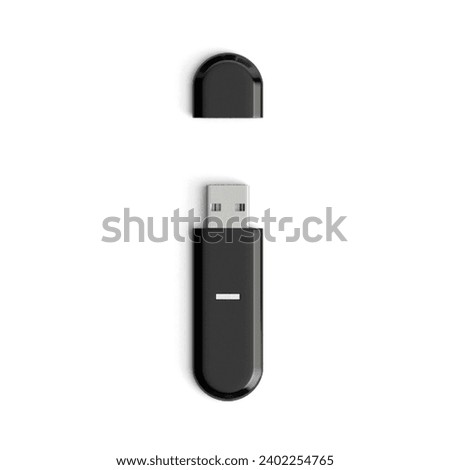 USB hard drive pen drive cap open image of illustration Royalty-Free Stock Photo #2402254765