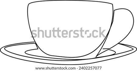 
continuous single line hand drawn cup of coffee with steam vector illustration minimalist design