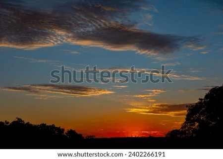 Wonderful colorful idyllic surreal sky at dawn