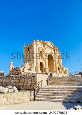 The beautiful archeological site of Jerash in Jordan  Royalty-Free Stock Photo #2402278835