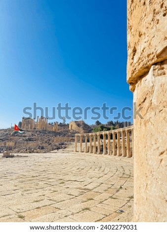 The beautiful archeological site of Jerash in Jordan  Royalty-Free Stock Photo #2402279031