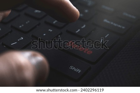 Delete button on keyboard. High quality photo