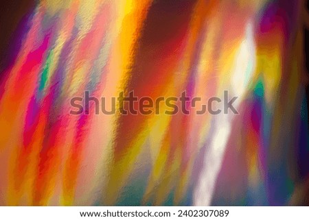 Blurred colored abstract background. Smooth transitions of iridescent colors. Colorful gradient. Rainbow holographic reflection. Surrealistic backdrop