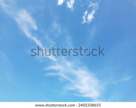 Bright and Clear Blue Sky Background During the Day, Cloudy Weather in Summer with Many Clouds